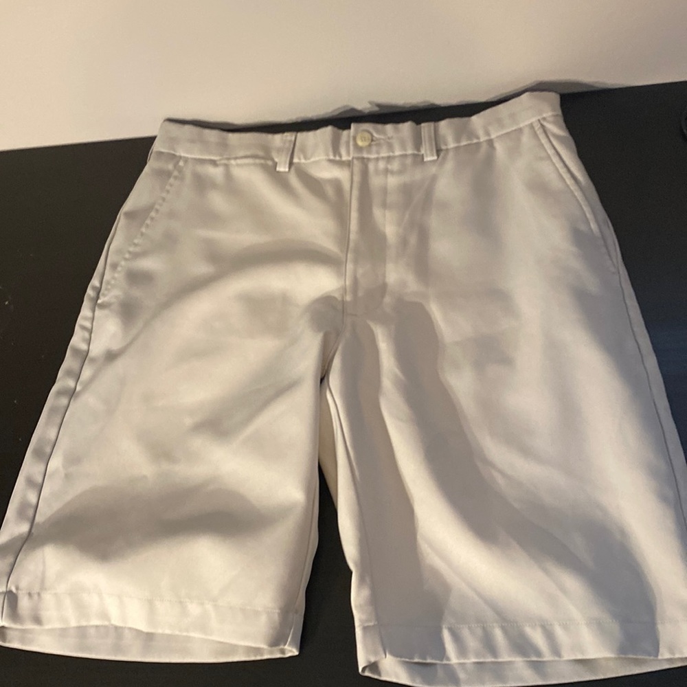 Ben Hogan Performance - light khaki colored 100% Polyester shorts. 32 waist